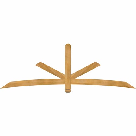 Ekena Millwork Alberta Rough Sawn Timber Gable Bracket, Western Red Cedar, 96"W x 32"H x 4"D x 4"F, 8/12 Pitch GBW096X32X0404ALB00RWR